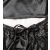 Piżama z satyny jedwabnej L/XL- czarny- koronka typ zapinany